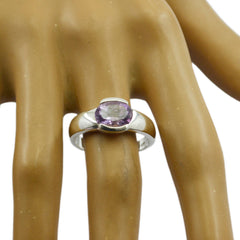 Bianca Graceful Purple Solitaire Ring