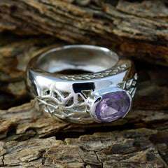 Yasmin Filigree Purple Solitaire Ring