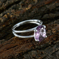 Maria Contemporary Purple Solitaire Ring