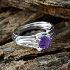 Natalie Romantic Purple Solitaire Ring