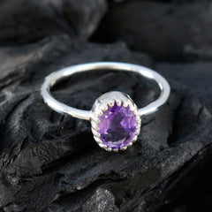Li Lee Purple Solitaire Ring Online in Sterling Silver