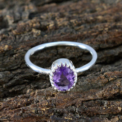 Li Lee Purple Solitaire Ring Online in Sterling Silver