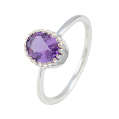 Li Lee Purple Solitaire Ring Online in Sterling Silver
