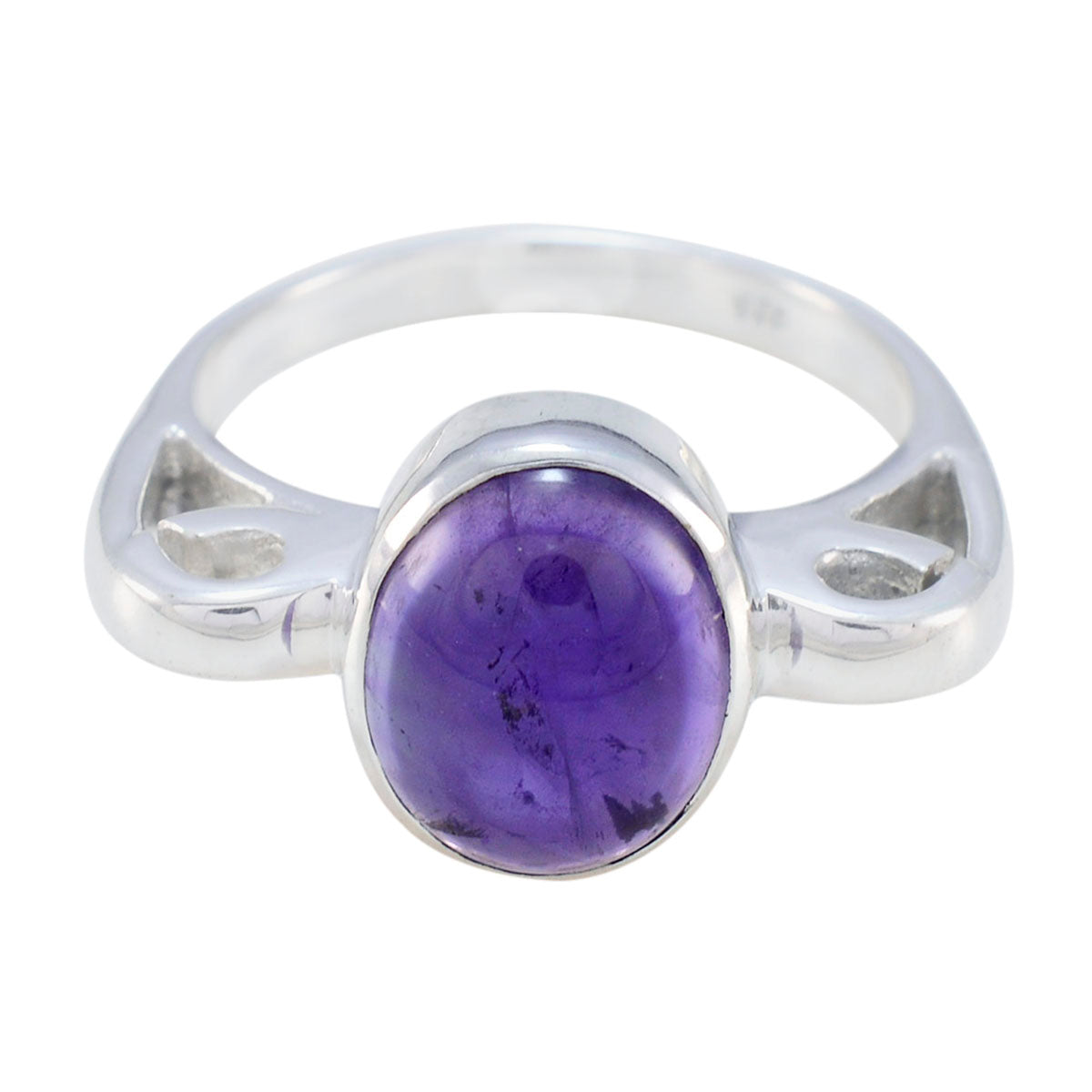 Maria Purple Solitaire Ring Online with Sterling Silver Amethyst Purple