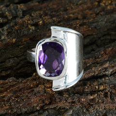 Camila Contemporary Purple Solitaire Ring