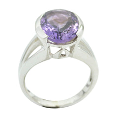 Penelope Purple Solitaire Ring Sterling Silver Gemstone Amethyst Purple