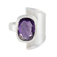 Camila Contemporary Purple Solitaire Ring Amethyst Purple
