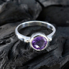 Sara Graceful Purple Solitaire Ring
