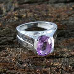 Ananya Cultural Purple Solitaire Ring