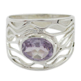 Antonia Rope-Wire Purple Solitaire Ring Amethyst Purple
