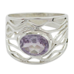 Antonia Rope-Wire Purple Solitaire Ring Amethyst Purple