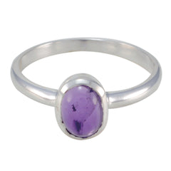 Yuki Purple Solitaire Ring Elegant Gemstone Silver Band
