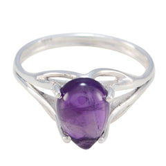 Sakura Sophisticated Purple Solitaire Ring Amethyst Purple