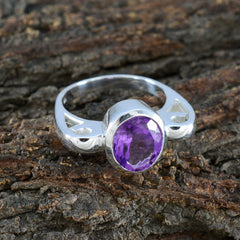 Antonia Graceful Purple Solitaire Ring