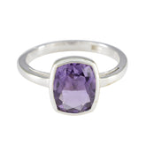 Aria Glamorous Purple Solitaire Ring Amethyst Purple