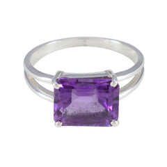 Maria Purple Solitaire Ring with Elegant Amethyst Stone Amethyst Purple