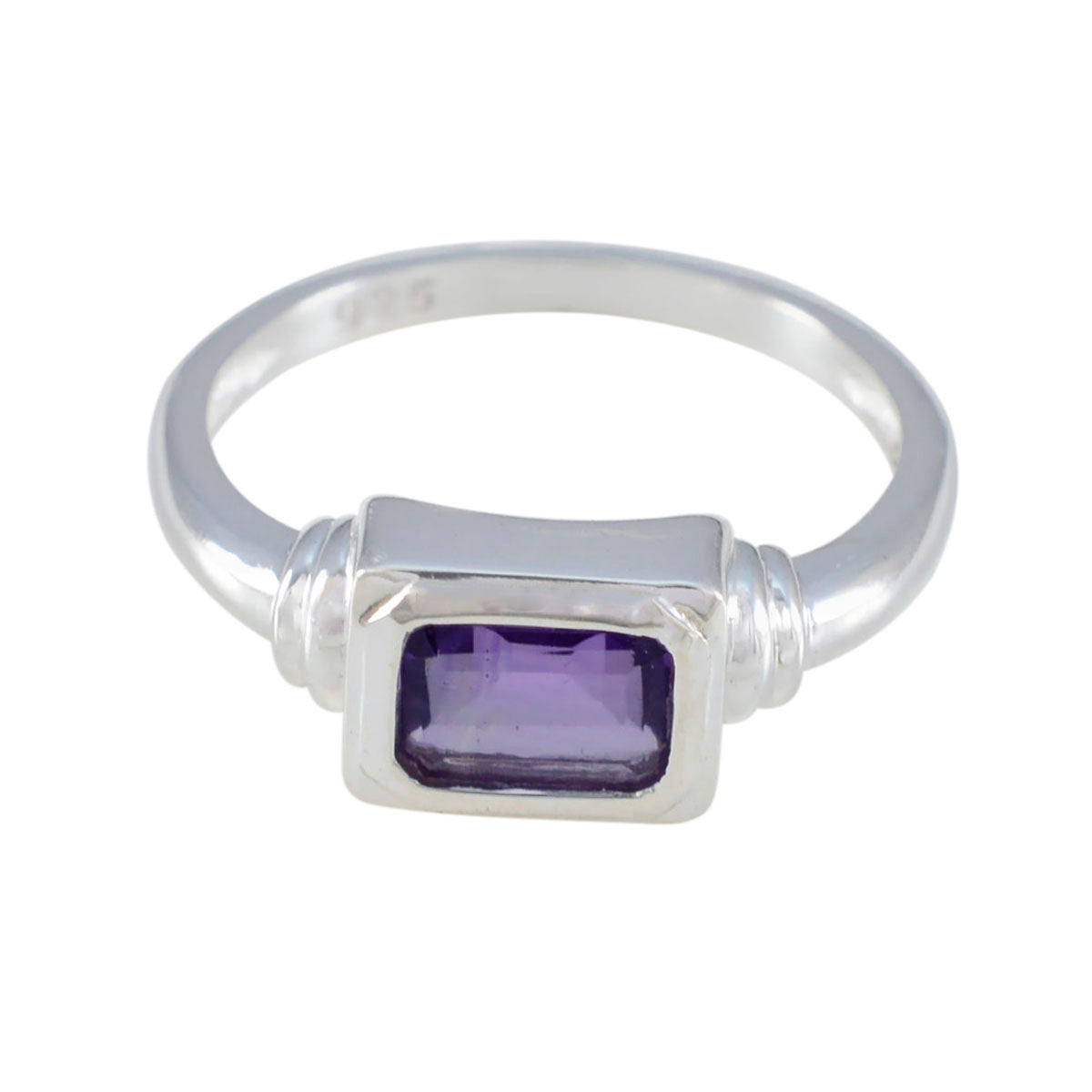 Mei Glamorous Purple Solitaire Ring Amethyst Purple