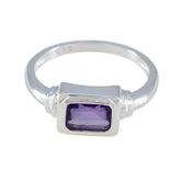 Mei Glamorous Purple Solitaire Ring Amethyst Purple