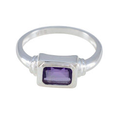 Mei Glamorous Purple Solitaire Ring Amethyst Purple