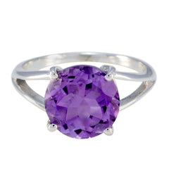 Putri Graceful Purple Solitaire Ring Amethyst Purple