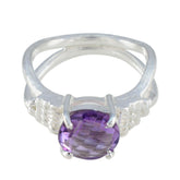 Abigail Luxurious Purple Solitaire Ring Amethyst Purple
