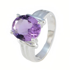 Sofia Elegant Purple Solitaire Ring with Gemstone
