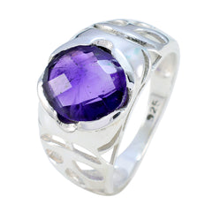 Yasmin Trendy Purple Solitaire Ring