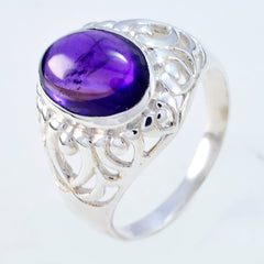Penelope Filigree Purple Solitaire Ring