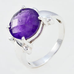 Amanda Sophisticated Purple Solitaire Ring