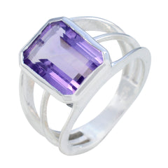 Ayesha Modern Purple Solitaire Ring