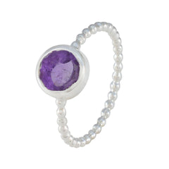 Kristine Twist Purple Solitaire Ring