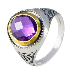 Laura Filigree Purple Solitaire Ring