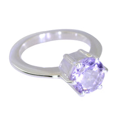 Clara Contemporary Purple Solitaire Ring