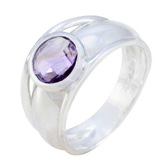 Angel Contemporary Purple Solitaire Ring