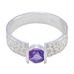 Liyana Sophisticated Purple Solitaire Ring Amethyst Purple
