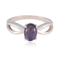 Isla Feminine Purple Solitaire Ring Amethyst Purple