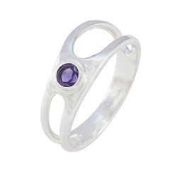 Harper Abstract Purple Solitaire Ring