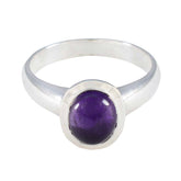 Laura Graceful Purple Solitaire Ring Amethyst Purple