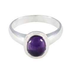 Laura Graceful Purple Solitaire Ring Amethyst Purple