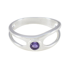 Harper Abstract Purple Solitaire Ring Amethyst Purple