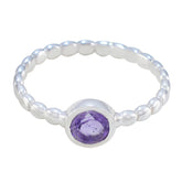 Florencia Trendy Purple Solitaire Ring Amethyst Purple