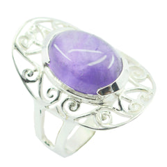 Victoria Art Deco Purple Solitaire Ring Amethyst Purple