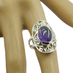 Victoria Art Deco Purple Solitaire Ring