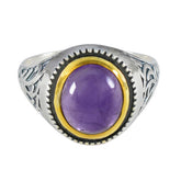 Siti Filigree Purple Solitaire Ring Amethyst Purple