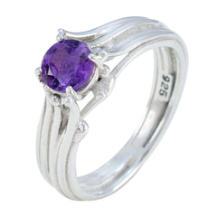 Natalie Romantic Purple Solitaire Ring