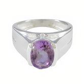 Ananya Cultural Purple Solitaire Ring Amethyst Purple