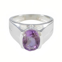 Ananya Cultural Purple Solitaire Ring Amethyst Purple