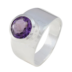 Dewi Contemporary Purple Solitaire Ring