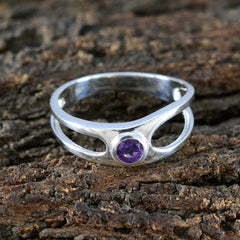 Harper Abstract Purple Solitaire Ring