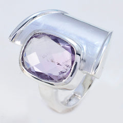 Andrea Signet Purple Solitaire Ring
